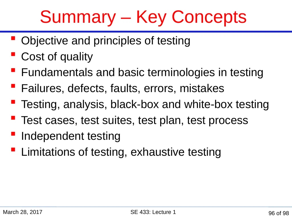 Are you in the right course? SE 433/333 Software - slide 91 of 93