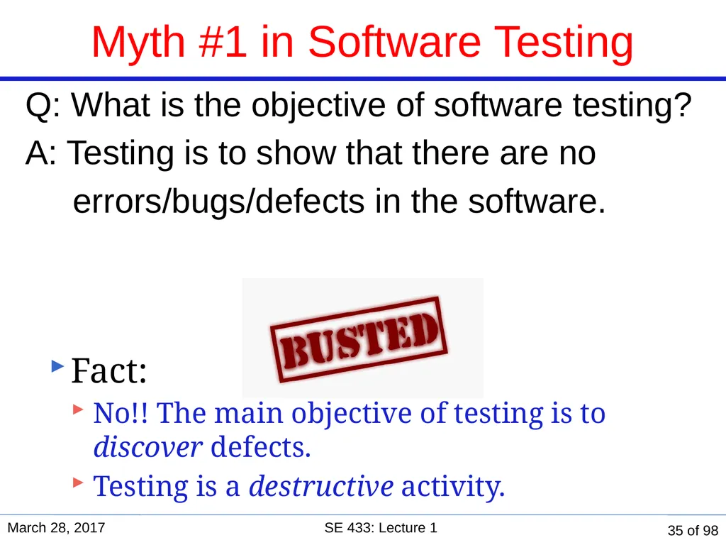 Are you in the right course? SE 433/333 Software - slide 34 of 93