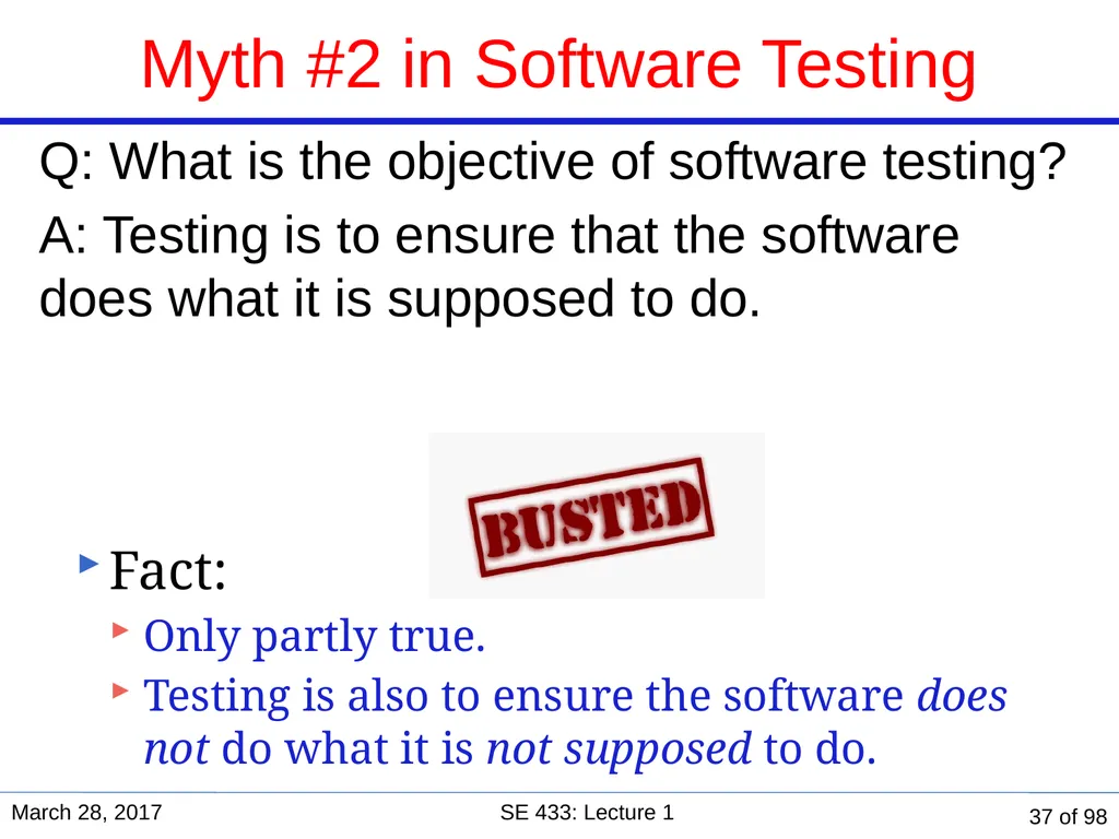 Are you in the right course? SE 433/333 Software - slide 35 of 93