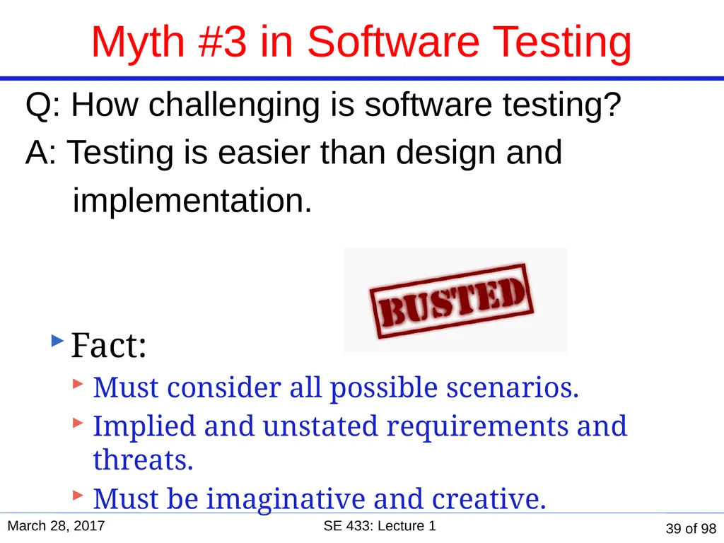 Are you in the right course? SE 433/333 Software - slide 36 of 93