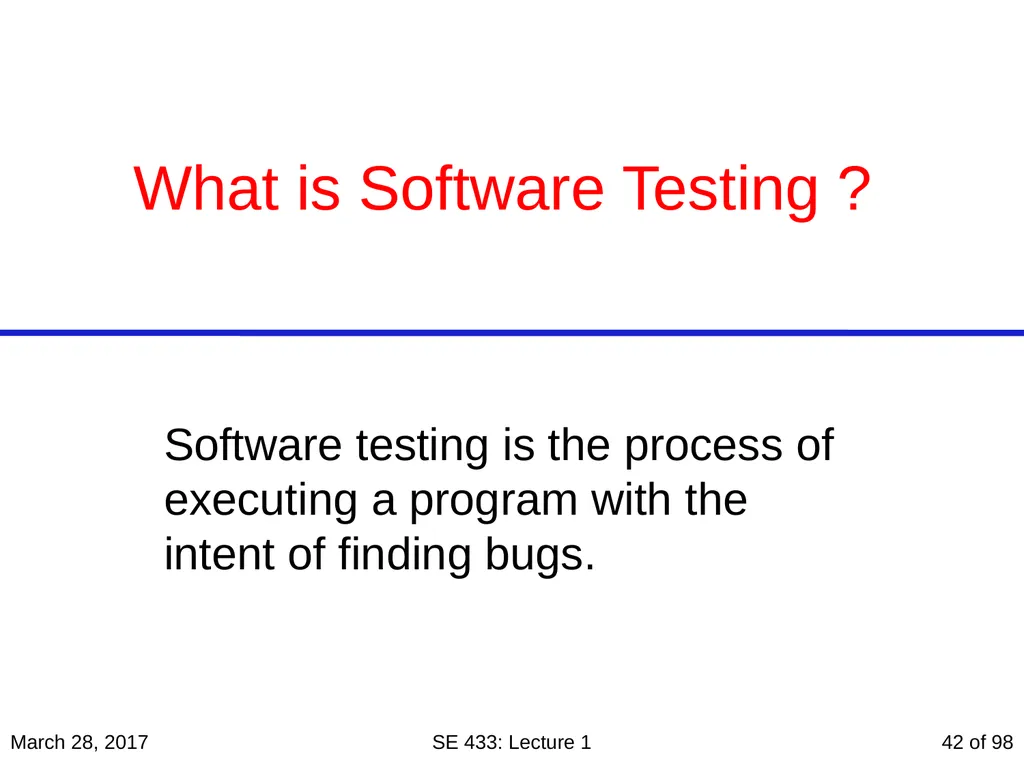 Are you in the right course? SE 433/333 Software - slide 38 of 93