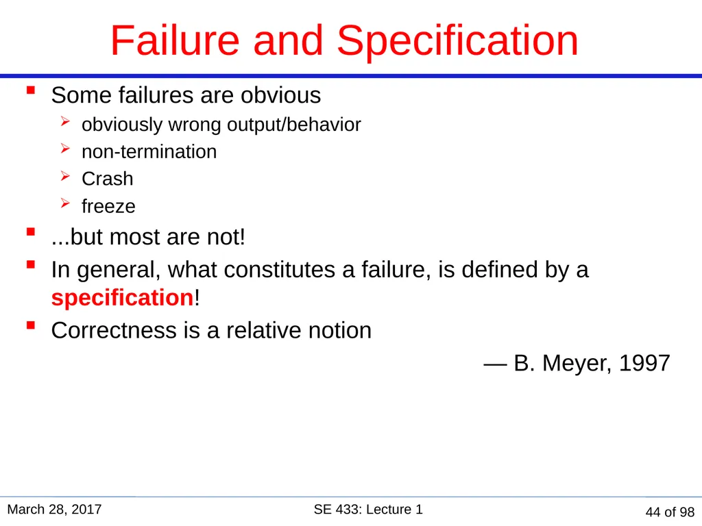 Are you in the right course? SE 433/333 Software - slide 40 of 93