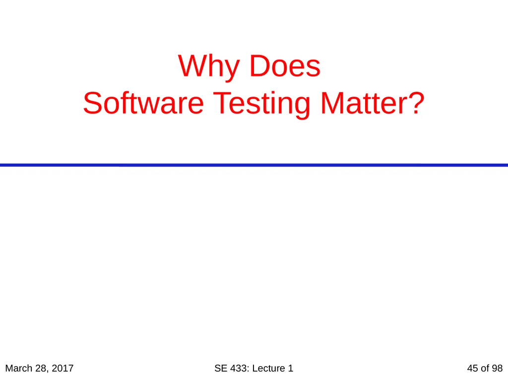 Are you in the right course? SE 433/333 Software - slide 41 of 93