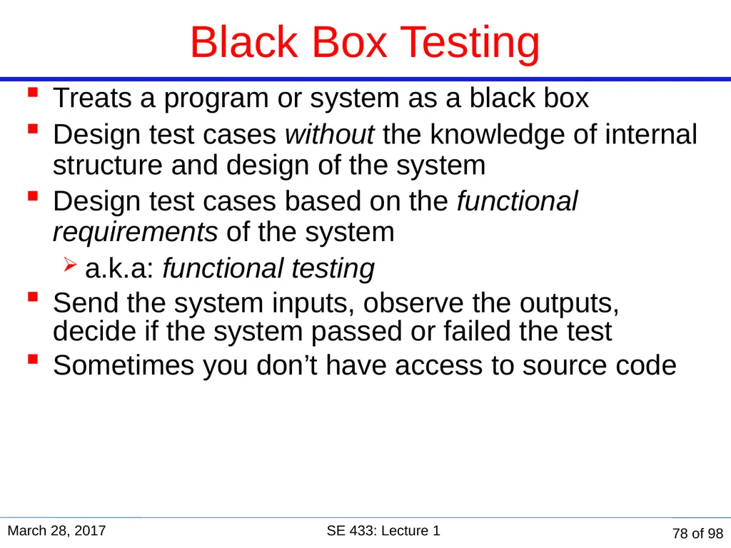 Are you in the right course? SE 433/333 Software - slide 73 of 93