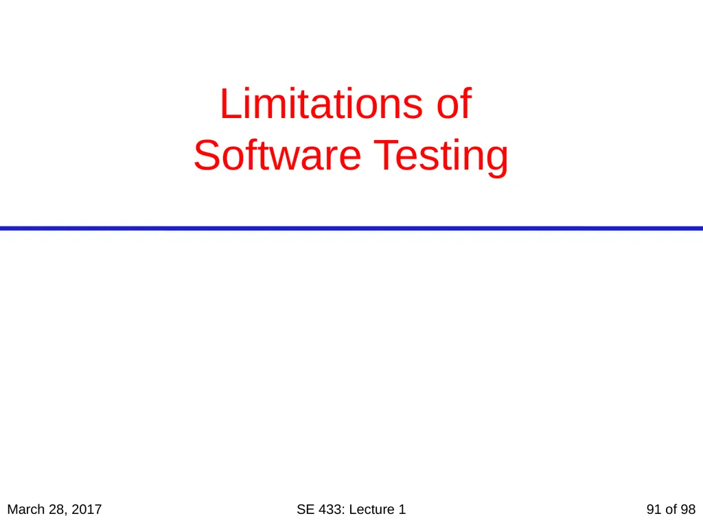 Are you in the right course? SE 433/333 Software - slide 86 of 93