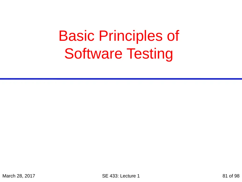 Are you in the right course? SE 433/333 Software - slide 76 of 93