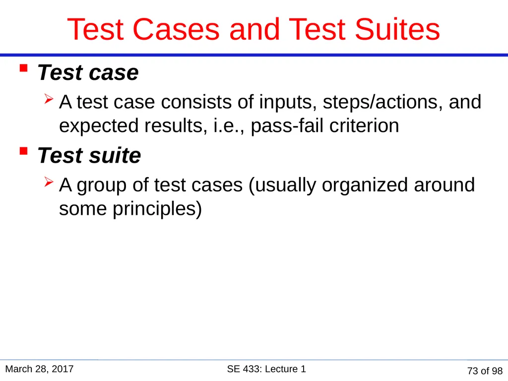 Are you in the right course? SE 433/333 Software - slide 68 of 93