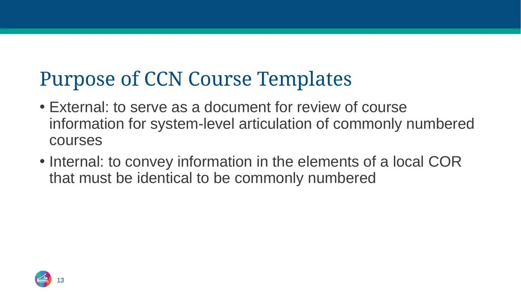 Common Course Numbering Curriculum - slide 12 of 29