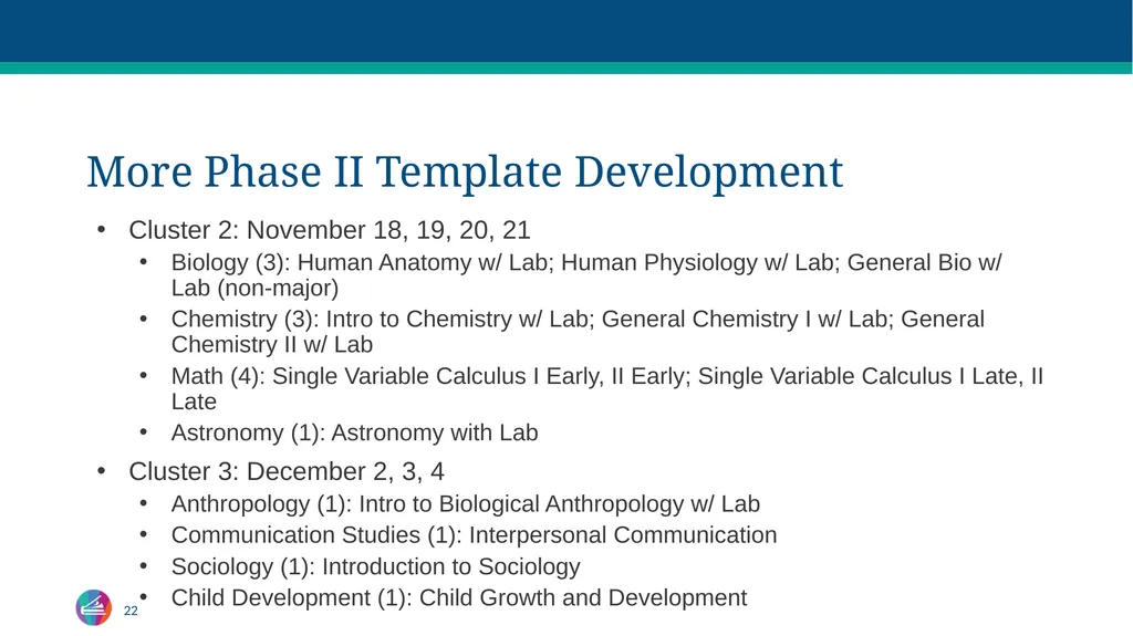Common Course Numbering Curriculum - slide 21 of 29