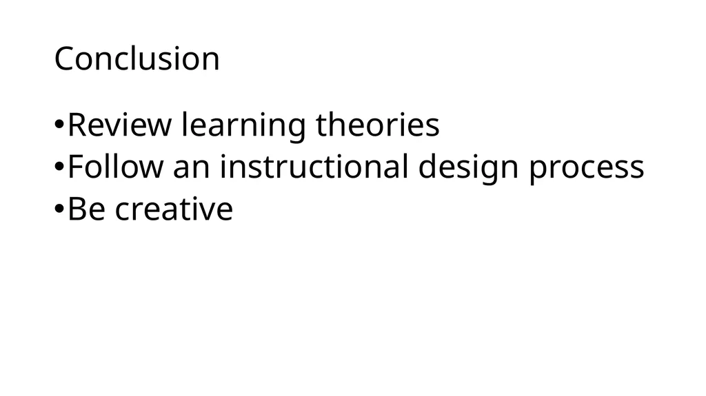 Instructional Design for Online Courses Michael W. - slide 26 of 27