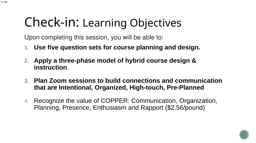 Course Design and Pedagogy The Center for - slide 31 of 35
