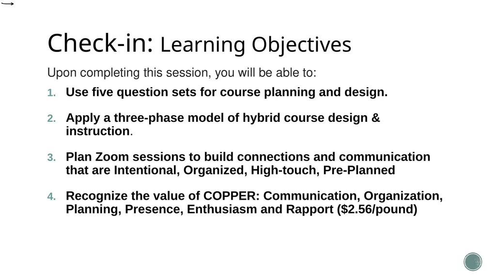 Course Design and Pedagogy The Center for - slide 35 of 35