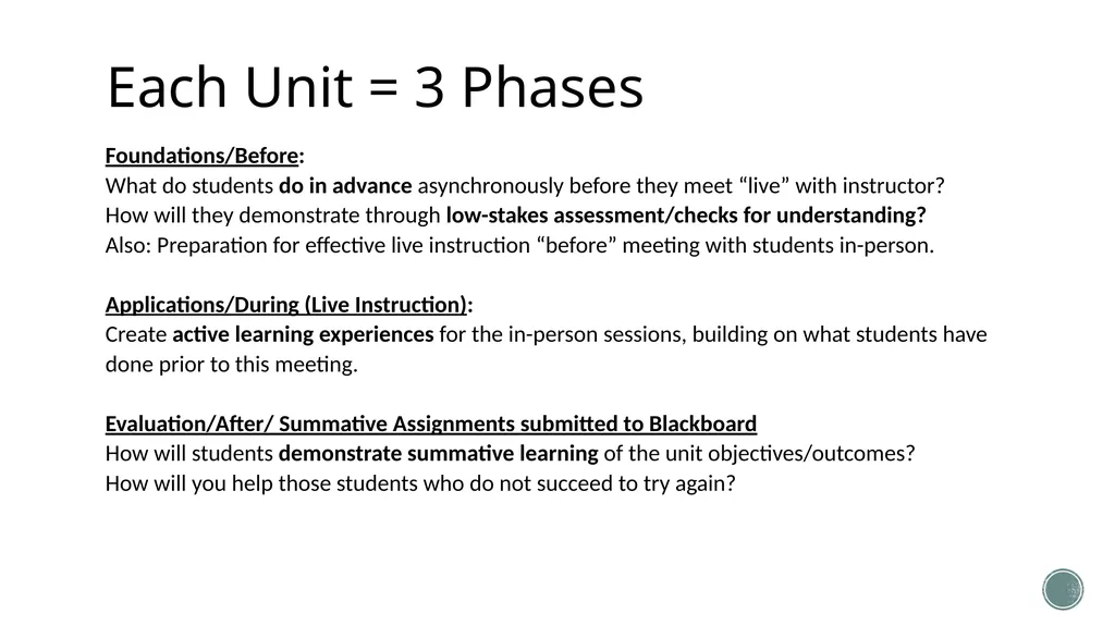 Course Design and Pedagogy The Center for - slide 15 of 35