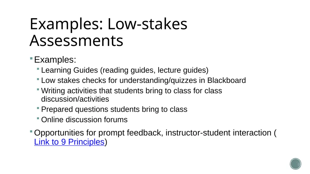 Course Design and Pedagogy The Center for - slide 23 of 35