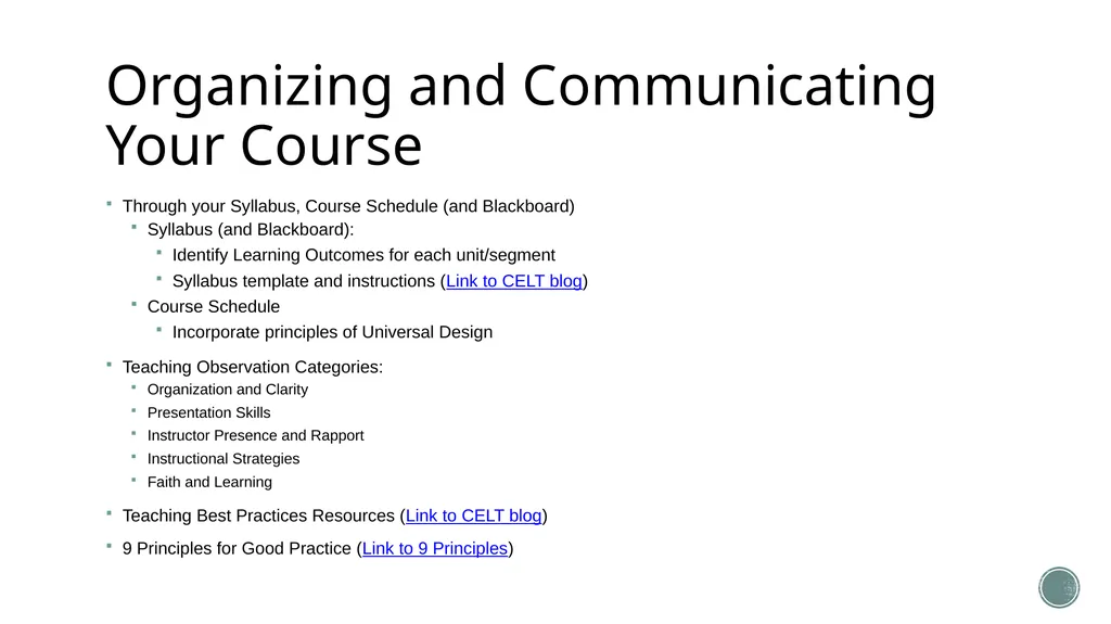 Course Design and Pedagogy The Center for - slide 17 of 35