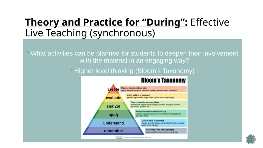 Course Design and Pedagogy The Center for - slide 26 of 35