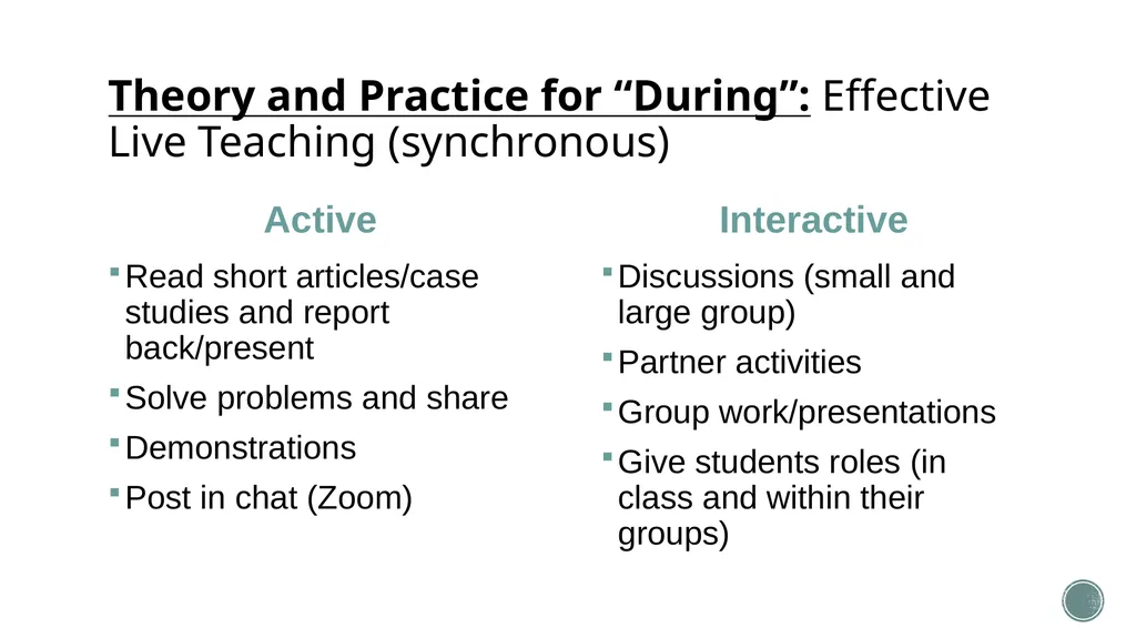 Course Design and Pedagogy The Center for - slide 27 of 35