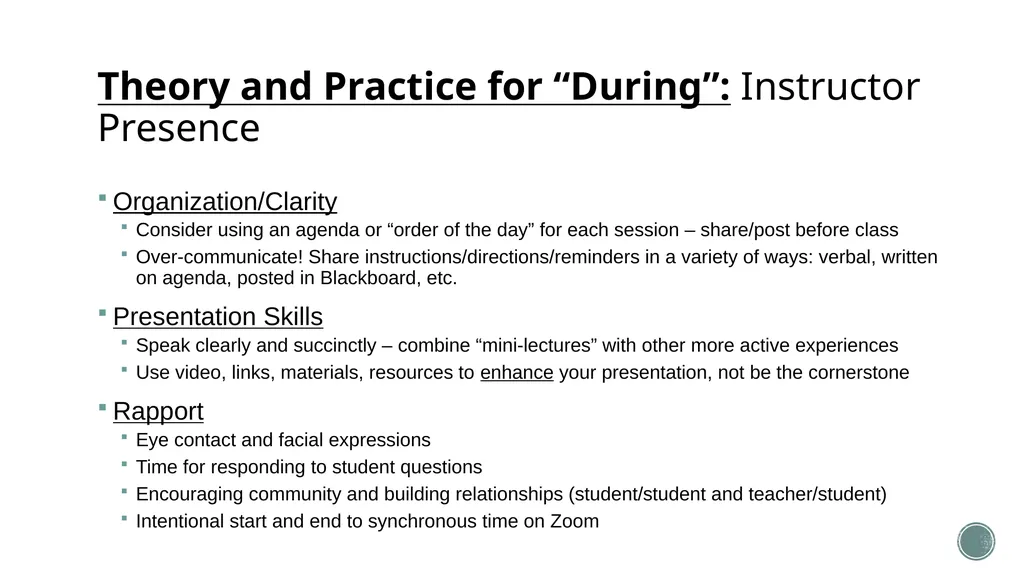 Course Design and Pedagogy The Center for - slide 30 of 35