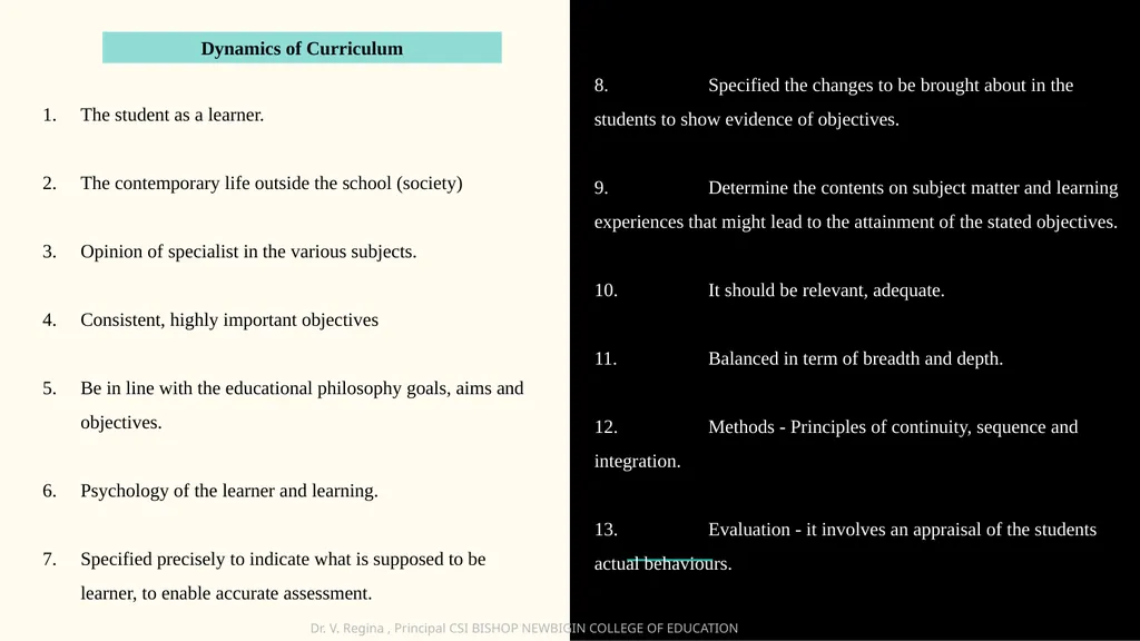 KNOWLEDGE AND CURRICULUM Unit VII- Principles of - slide 17 of 21