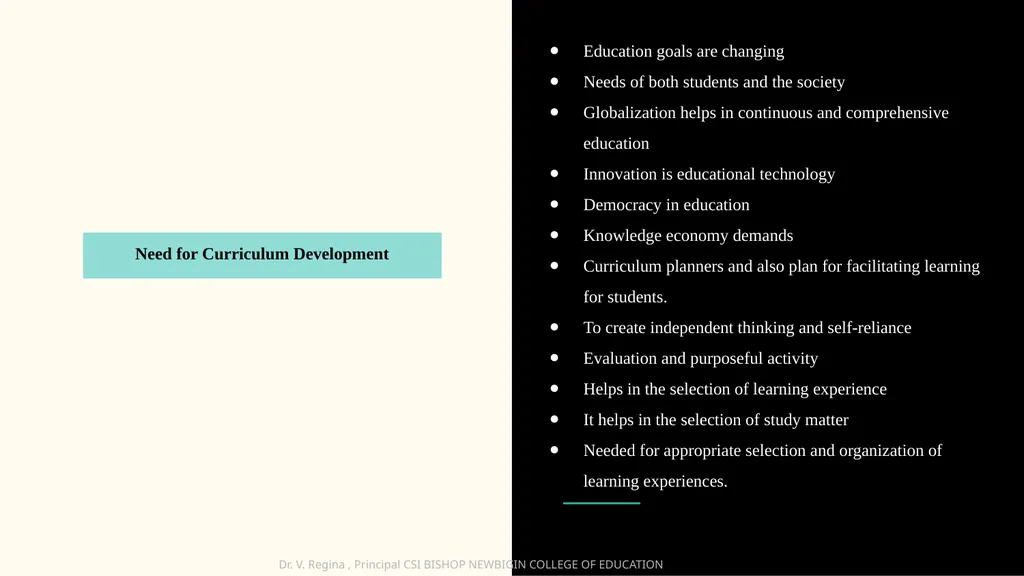 KNOWLEDGE AND CURRICULUM Unit VII- Principles of - slide 5 of 21