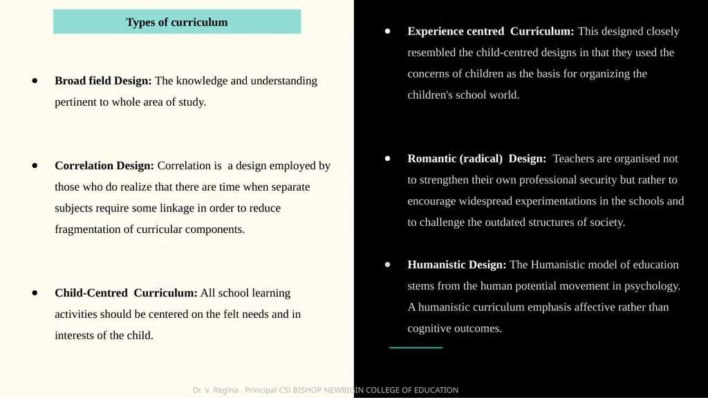 KNOWLEDGE AND CURRICULUM Unit VII- Principles of - slide 14 of 21