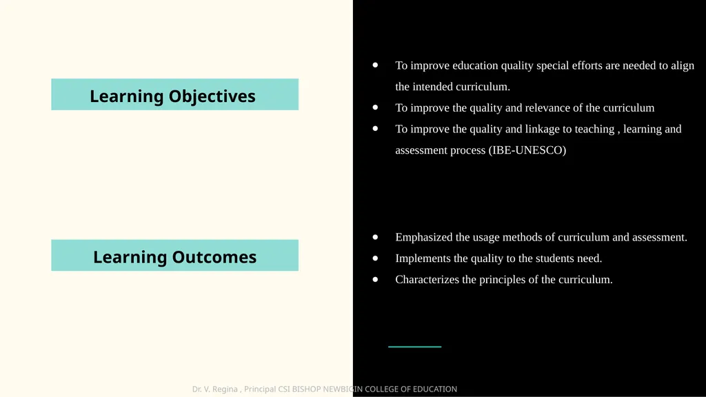 KNOWLEDGE AND CURRICULUM Unit VII- Principles of - slide 3 of 21