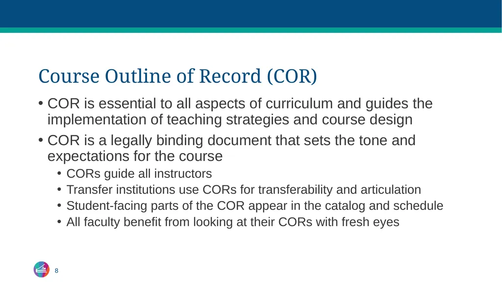 Curriculum Fundamentals Curriculum - slide 8 of 24