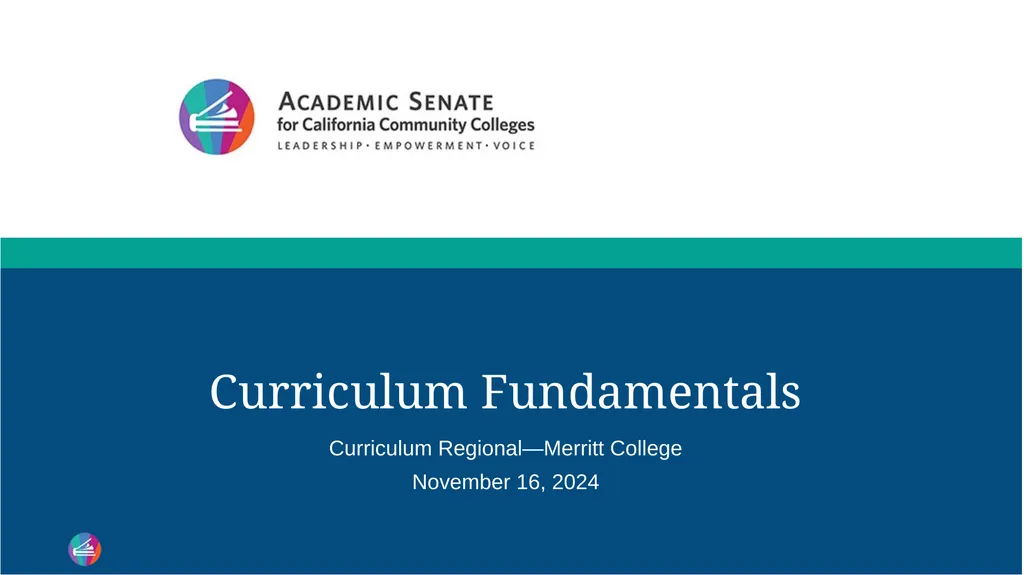 Curriculum Fundamentals Curriculum - slide 1 of 24