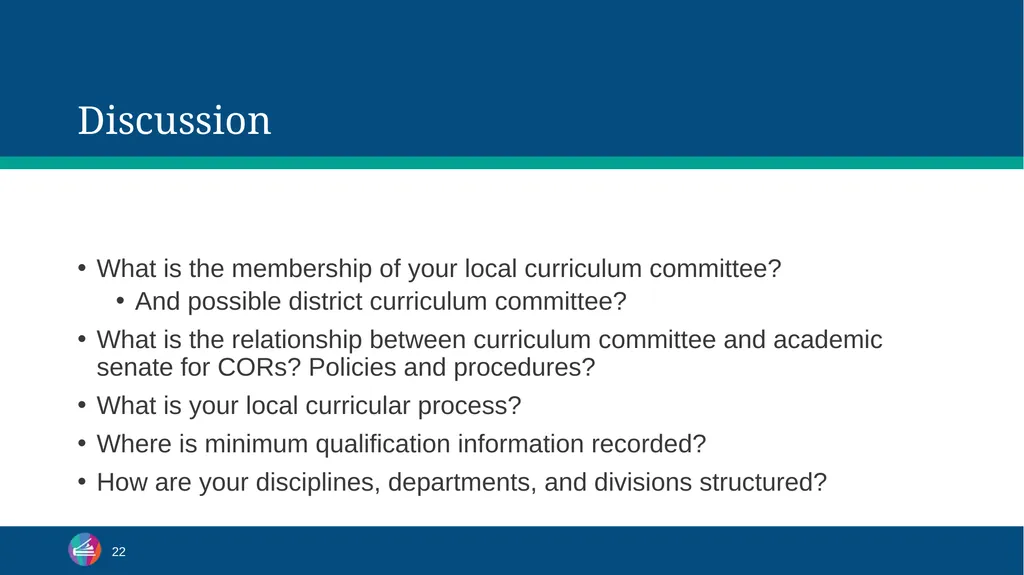 Curriculum Fundamentals Curriculum - slide 22 of 24