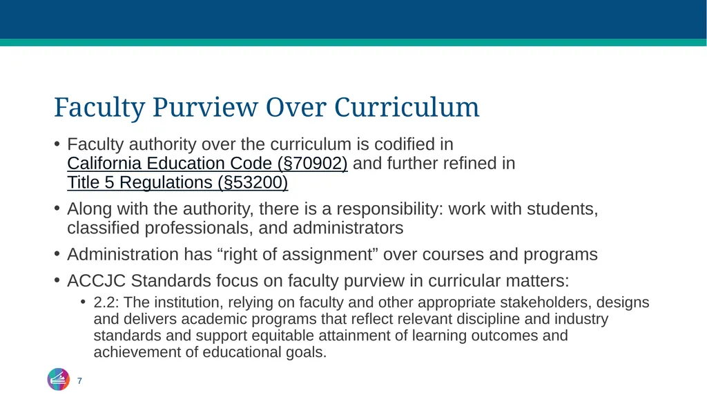 Curriculum Fundamentals Curriculum - slide 7 of 24