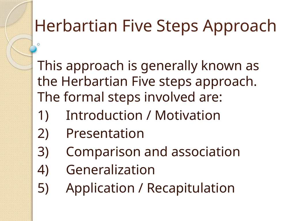 Herbartian Steps of Planning a Lesson John - slide 2 of 9