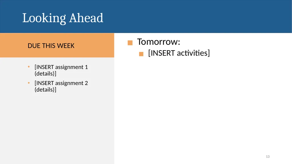 [INSERT TEACHER NAME] Daily Lesson Plan: [INSERT - slide 13 of 27