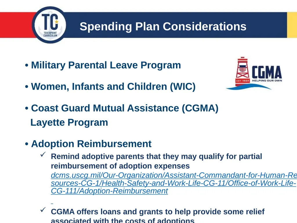 Welcoming Your First Child TC 8 Agenda Documents - slide 5 of 16
