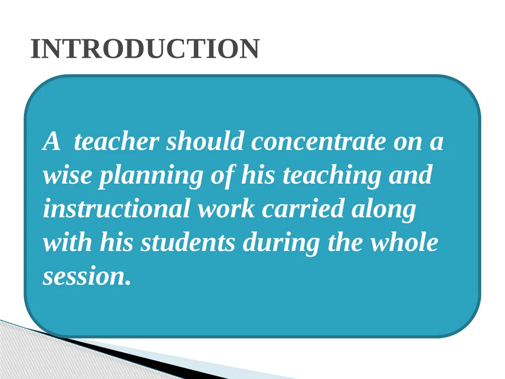 STRUCTURE OF A FOUR FOLD LESSON PLAN Dr. NAMBARU - slide 3 of 37