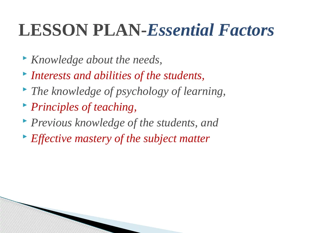 STRUCTURE OF A FOUR FOLD LESSON PLAN Dr. NAMBARU - slide 4 of 37