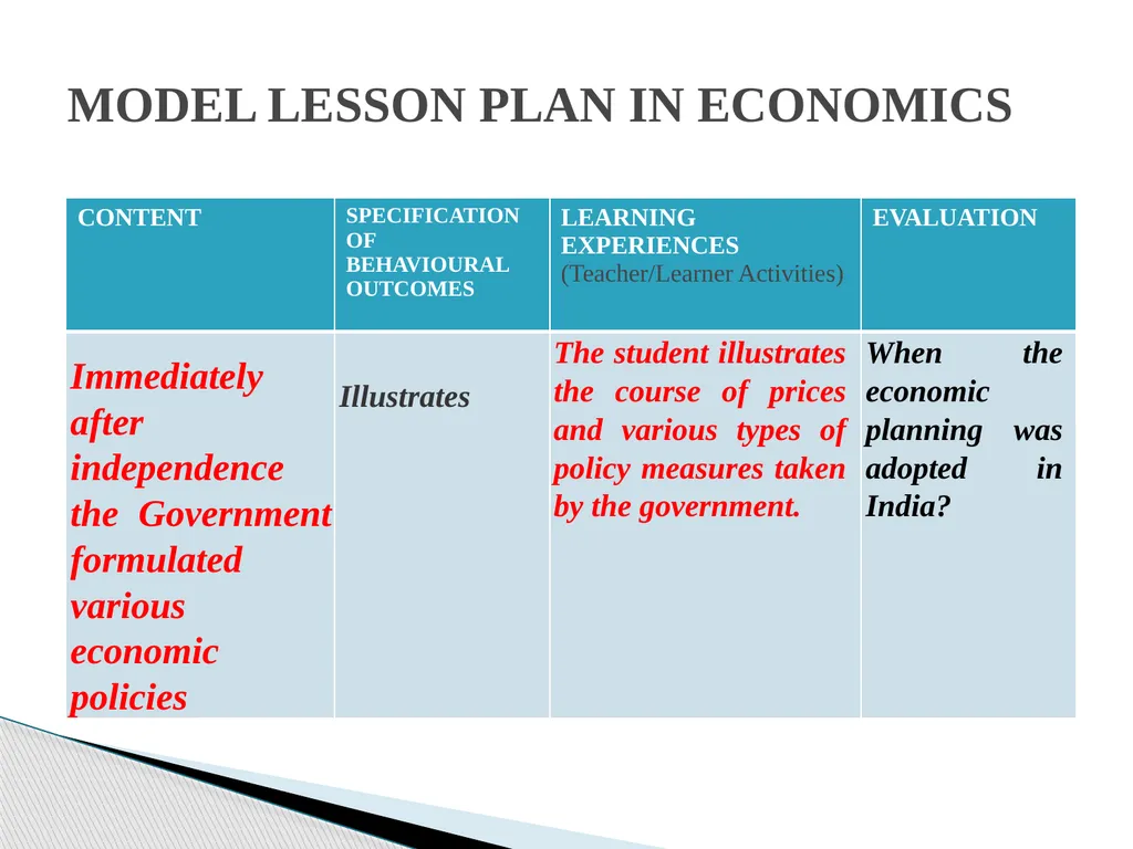 STRUCTURE OF A FOUR FOLD LESSON PLAN Dr. NAMBARU - slide 33 of 37