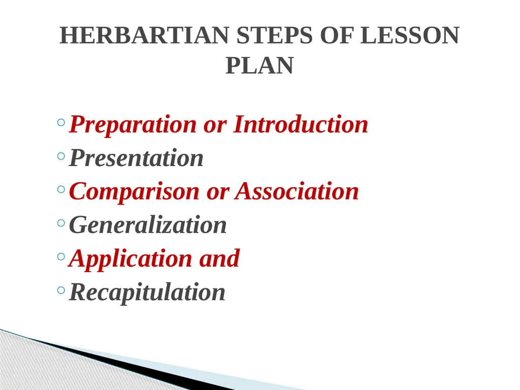 STRUCTURE OF A FOUR FOLD LESSON PLAN Dr. NAMBARU - slide 7 of 37