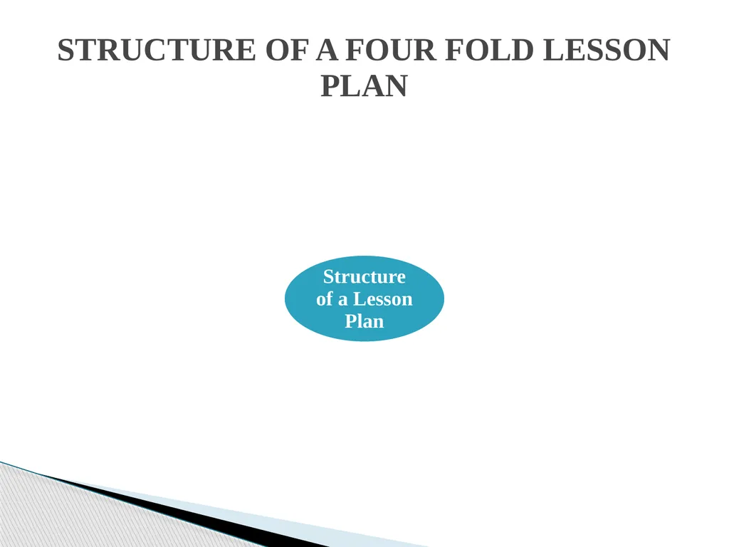 STRUCTURE OF A FOUR FOLD LESSON PLAN Dr. NAMBARU - slide 17 of 37