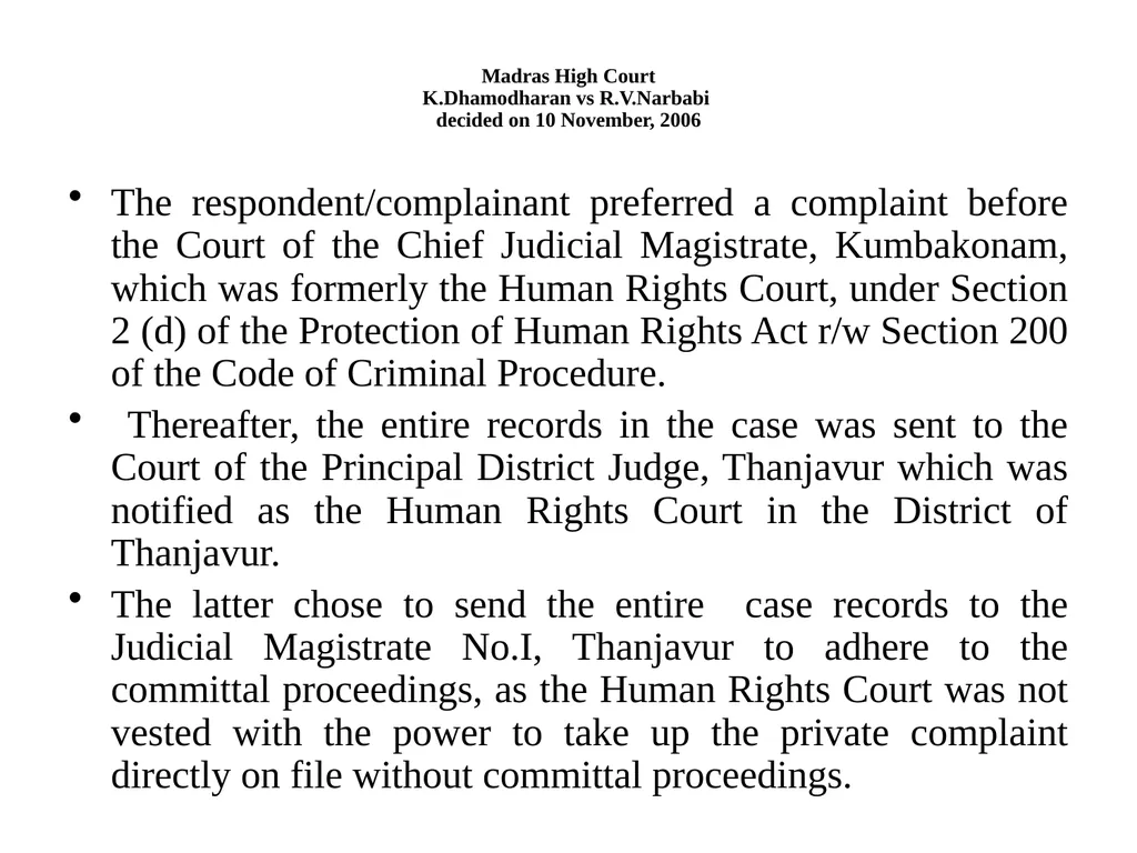 SEMINAR TO ASSESS WORKING OF HUMAN RIGHTS COURTS - slide 14 of 17