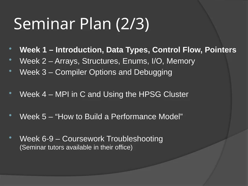 High Performance Computing MPI and C-Language - slide 3 of 29