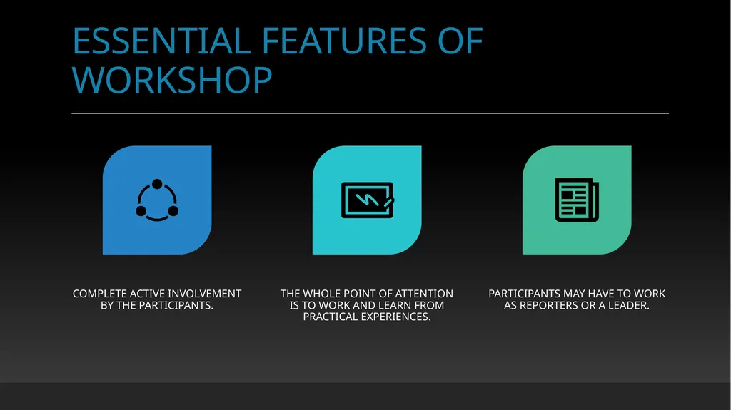 CONTENT INTRODUCTION The workshops are organized - slide 5 of 15