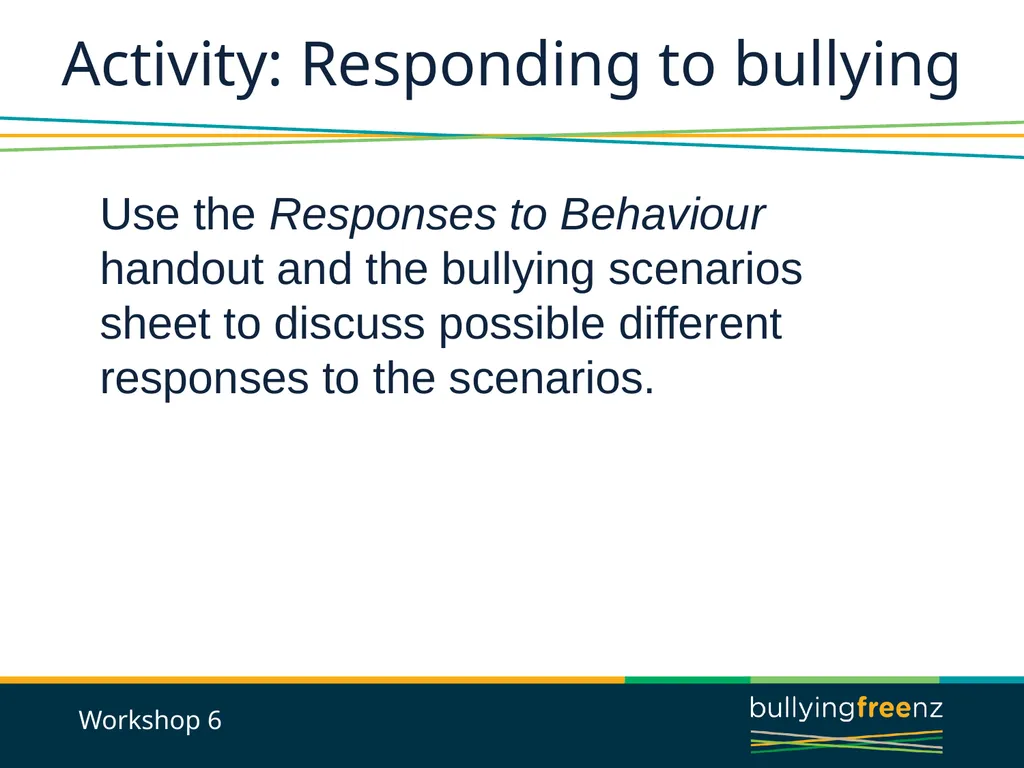 Bullying Prevention Workshops Implementing the - slide 16 of 33