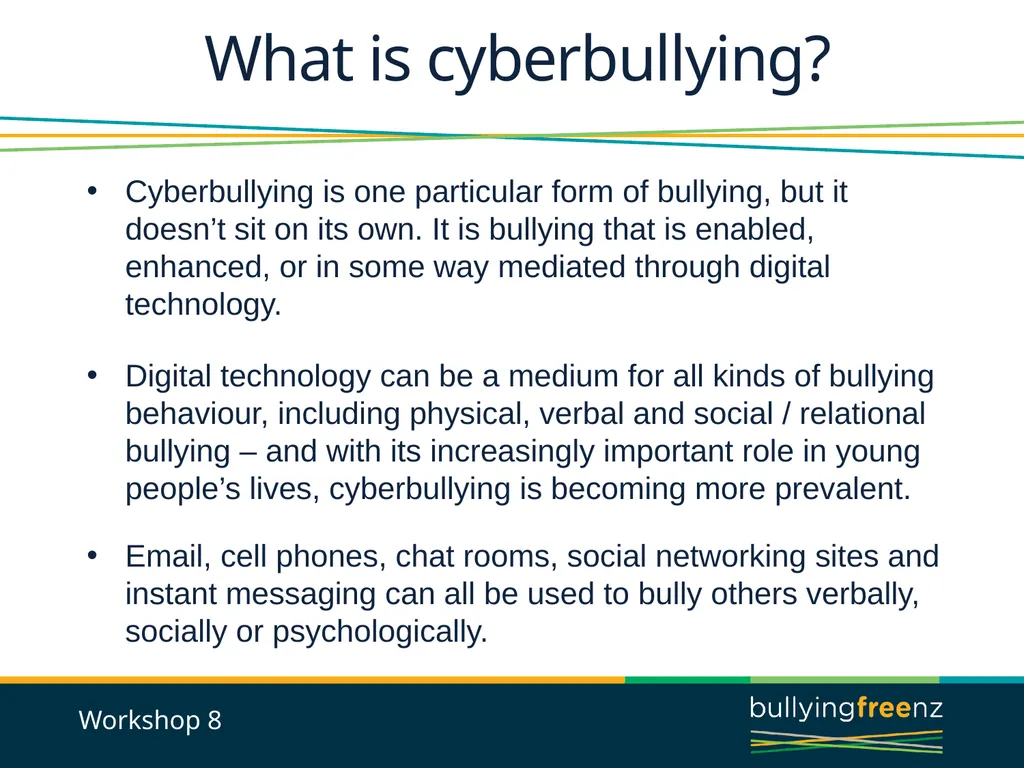 Bullying Prevention Workshops Implementing the - slide 20 of 33