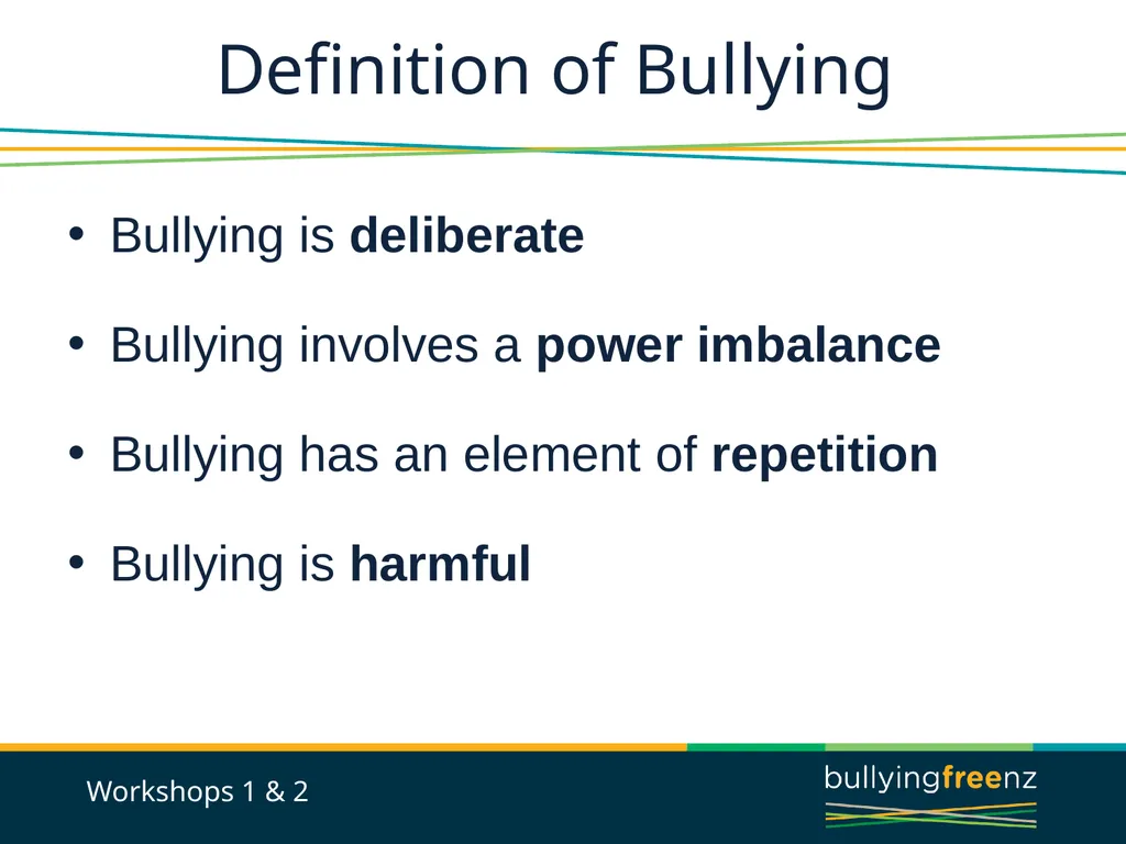 Bullying Prevention Workshops Implementing the - slide 5 of 33
