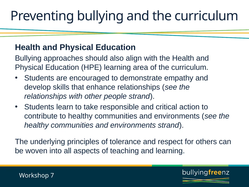 Bullying Prevention Workshops Implementing the - slide 19 of 33