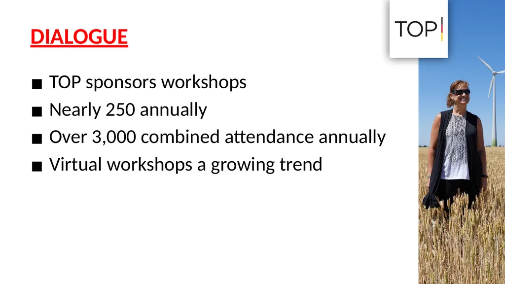 WELCOME TO A TOP WORKSHOP presented by Leader Name - slide 8 of 18