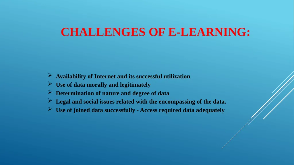 WHAT IS E - LEARNING The use of Internet - slide 12 of 21