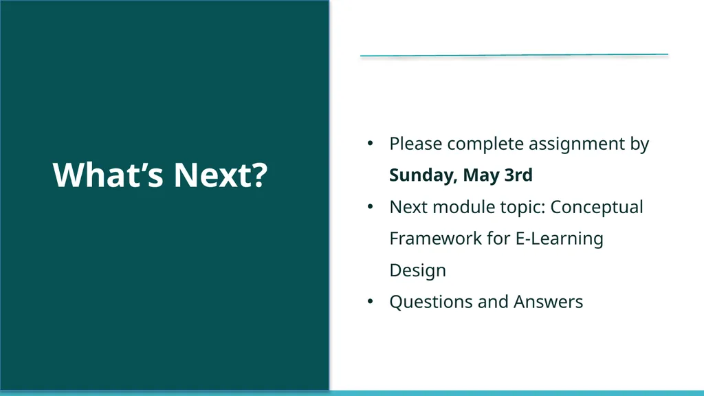 Introduction to E-Learning Unit 1, Module 1, April - slide 21 of 22