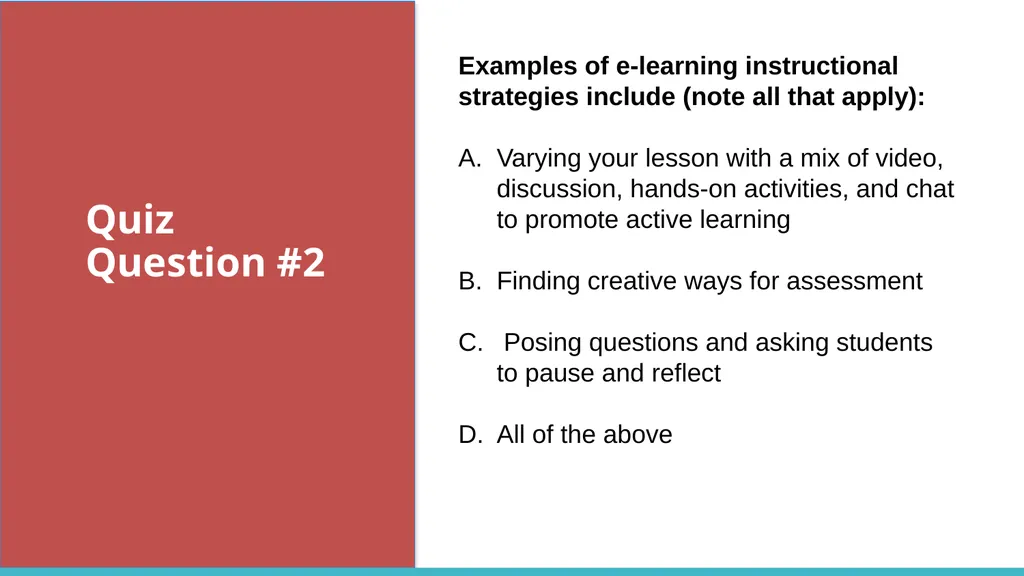 Introduction to E-Learning Unit 1, Module 1, April - slide 19 of 22