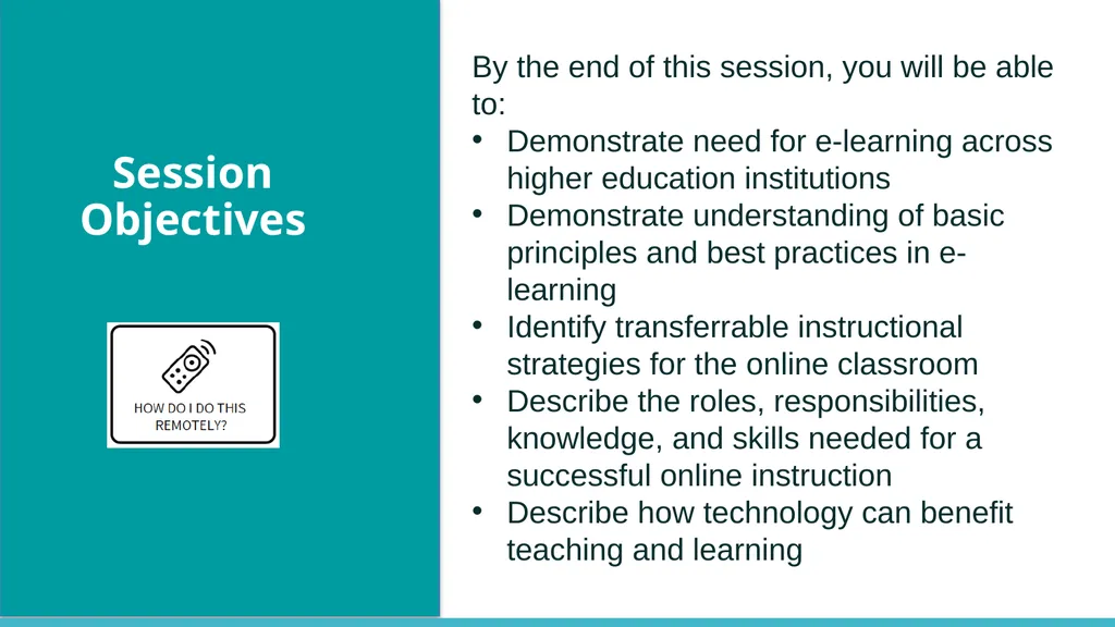 Introduction to E-Learning Unit 1, Module 1, April - slide 3 of 22
